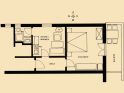 Grundriss der Innenhofwohnung